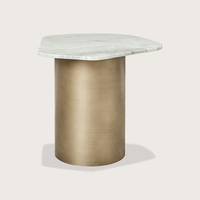 Isabelle Marble Side Table Brass